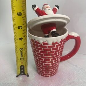 Santa Chimney Coffee Mug/lid